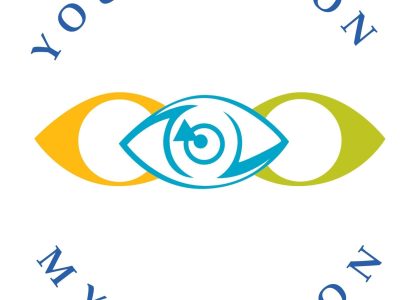 Logo featuring an eye within interlocking shapes and the motto "your vision, my mission" – Eye Doctor Logan.